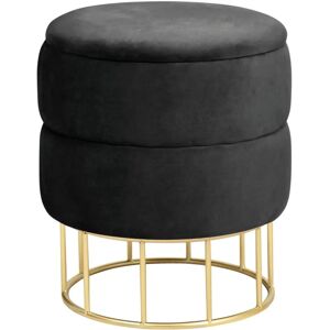 Pouf rond en velours avec rangement AKORD ELZA - Publicité Pouf rond en velours avec rangement AKORD ELZA - Publicité