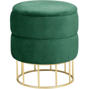 Pouf rond en velours avec rangement AKORD Elza - Mobilier - Publicité Pouf rond en velours avec rangement AKORD Elza - Mobilier - Publicité
