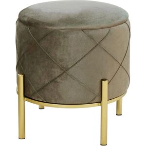 AKORD SAVANA - Okrągła pufa z aksamitu z miejscem do przechowywania - Pufa AKORD SAVANA - Okrągła pufa z aksamitu z miejscem do przechowywania - Pufa