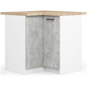 AKORD S90 Kulmapöytäkaappi - Valkoinen & Harmaa - 90cm AKORD S90 Kulmapöytäkaappi - Valkoinen & Harmaa - 90cm