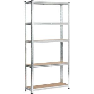 AKORD Modulaarinen Teräshylly - 5 Säädettävät Hyllyt - 90x30x180cm AKORD Modulaarinen Teräshylly - 5 Säädettävät Hyllyt - 90x30x180cm