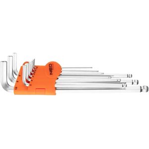 Conjunto de Chaves Allen Neo 09-525 - 9 Peças, Magnéticas, Aço S2 Conjunto de Chaves Allen Neo 09-525 - 9 Peças, Magnéticas, Aço S2