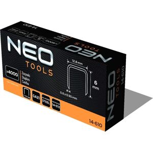 NEO Tools 14-610 Agrafes - Type 80, 6mm, 4000 pièces - Publicité NEO Tools 14-610 Agrafes - Type 80, 6mm, 4000 pièces - Publicité
