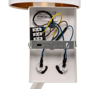 Luminex Wall Lamp - Cylindrical, Reading, White/Gold - Wall Light Luminex Wall Lamp - Cylindrical, Reading, White/Gold - Wall Light