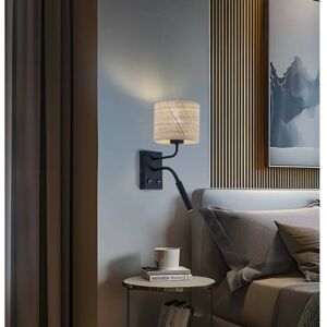 Luminex Rattan 5274 Wall Lamp - Wall Light with Adjustable Reading Arm Luminex Rattan 5274 Wall Lamp - Wall Light with Adjustable Reading Arm