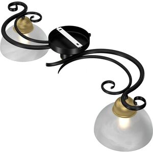 Luminex Aurora 5976 Ceiling Light - 2x60W E27, Black/White/Gold Luminex Aurora 5976 Ceiling Light - 2x60W E27, Black/White/Gold