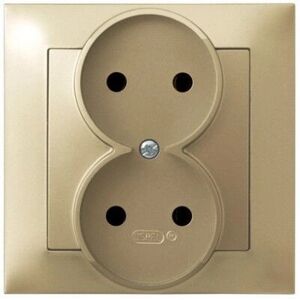 Ospel GP-2Y/28 Gold Steckdose - Socket-outlet Ospel GP-2Y/28 Gold Steckdose - Socket-outlet