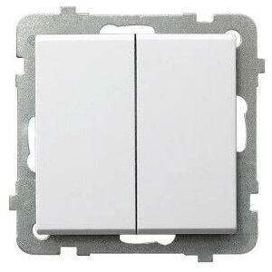 Ospel ŁP-2R/m/00 - Commutateur et Bouton Blanc - Module Interrupteur et Bouton-Poussoir Ospel ŁP-2R/m/00 - Commutateur et Bouton Blanc - Module Interrupteur et Bouton-Poussoir