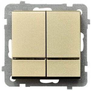 Ospel ŁP-2RS Modell Schalter - Champagner Gold - Schalter, Blaues Hintergrundlicht - Produkttyp Ospel ŁP-2RS Modell Schalter - Champagner Gold - Schalter, Blaues Hintergrundlicht - Produkttyp