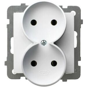 Ospel GP-2GR/m/00 Weiße Steckdose - socket-outlet Ospel GP-2GR/m/00 Weiße Steckdose - socket-outlet