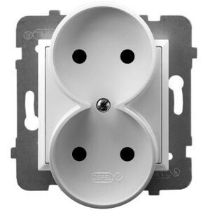Toma de corriente Ospel GP-2UR/m/00 - Blanco Toma de corriente Ospel GP-2UR/m/00 - Blanco