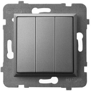 Ospel Modell ŁP-13U/m/70 - Grauer Dreifachschalter Ospel Modell ŁP-13U/m/70 - Grauer Dreifachschalter