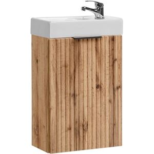 PETITS-MEUBLES Meuble lavabo suspendu Adriel Bois - 40cm - Publicité PETITS-MEUBLES Meuble lavabo suspendu Adriel Bois - 40cm - Publicité