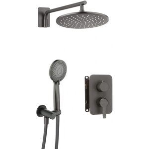 Conjunto de ducha empotrado de titanio Deante con mezcladora Conjunto de ducha empotrado de titanio Deante con mezcladora