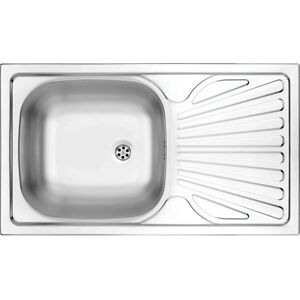 Fregadero de acero inoxidable Deante con escurridor - Fregadero de cocina, acero, 76x43 cm Fregadero de acero inoxidable Deante con escurridor - Fregadero de cocina, acero, 76x43 cm