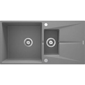 Lavello in granito Deante con 1,5 ciotole e area di drenaggio Lavello in granito Deante con 1,5 ciotole e area di drenaggio