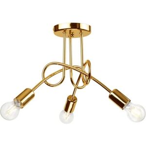 Lamkur Lighting Camilla Multi Arm Semi Flush Ceiling Light Golden - Ceiling Light Lamkur Lighting Camilla Multi Arm Semi Flush Ceiling Light Golden - Ceiling Light