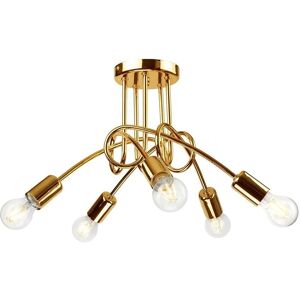 Lamkur Lighting Camilla Multi Arm Semi Flush Ceiling Light Golden - Ceiling Light Lamkur Lighting Camilla Multi Arm Semi Flush Ceiling Light Golden - Ceiling Light