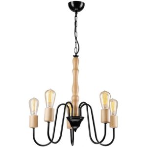 Lamkur Norah Industrial Pendant Light - Black - 5x E27 Lamkur Norah Industrial Pendant Light - Black - 5x E27
