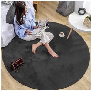 Strado - Rabbit Round Rug - DeepGrey - Ø100 cm - Tapis - Publicité Strado - Rabbit Round Rug - DeepGrey - Ø100 cm - Tapis - Publicité