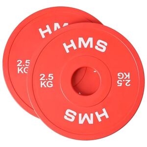 HMS CBRS25 Stalen Olympische Gewichtsschijf - Rood 2,5kg Set HMS CBRS25 Stalen Olympische Gewichtsschijf - Rood 2,5kg Set