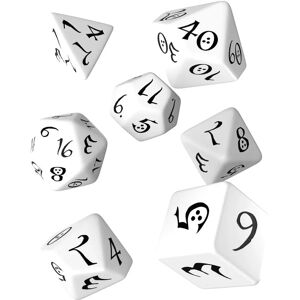 Set de Dés RPG Blanc et Noir - 7 pièces - Qualité Premium - Publicité Set de Dés RPG Blanc et Noir - 7 pièces - Qualité Premium - Publicité