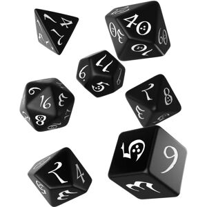 Set de Dés RPG Noir & Blanc - 7 pièces - Publicité Set de Dés RPG Noir & Blanc - 7 pièces - Publicité