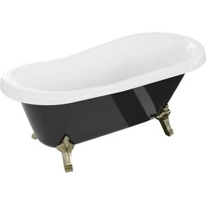 Mexen Retro Bañera Independiente - 150x73cm - Blanco/Negro - Patas Doradas Mexen Retro Bañera Independiente - 150x73cm - Blanco/Negro - Patas Doradas