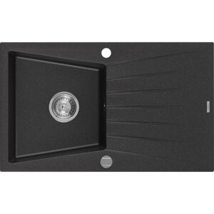 Mexen - Cesar - Negro plateado metalizado - 775x470 - Fregadero Mexen - Cesar - Negro plateado metalizado - 775x470 - Fregadero