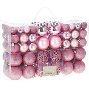 Springos Pink Weihnachtskugeln Set - Bruchfest, 4 Designs, 3-6cm Springos Pink Weihnachtskugeln Set - Bruchfest, 4 Designs, 3-6cm