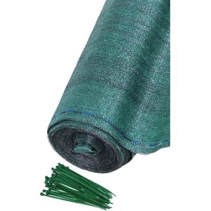 Zelená stínící síť Springos - 95% UV, vítr - 1,5x25m Zelená stínící síť Springos - 95% UV, vítr - 1,5x25m