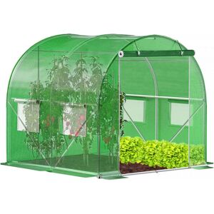 Zahradní Skleník Springos - Pozinkované Kovové - UV Ochrana - 200x450x200cm Zahradní Skleník Springos - Pozinkované Kovové - UV Ochrana - 200x450x200cm