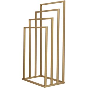 SPRINGOS Zlatý držák na ručníky 96cm 4 tyče Elegantní design SPRINGOS Zlatý držák na ručníky 96cm 4 tyče Elegantní design