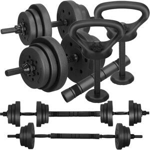 Nastavitelné činky Springos - 20kg - Přeměna na kettlebell - 2 kusy Nastavitelné činky Springos - 20kg - Přeměna na kettlebell - 2 kusy