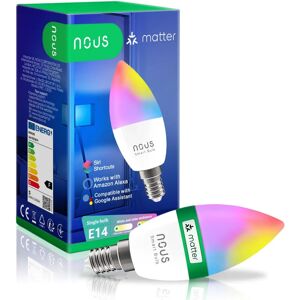 Ampoule LED RGB WiFi NOUS - 2700-6500K - 380lm - E14 - Publicité Ampoule LED RGB WiFi NOUS - 2700-6500K - 380lm - E14 - Publicité
