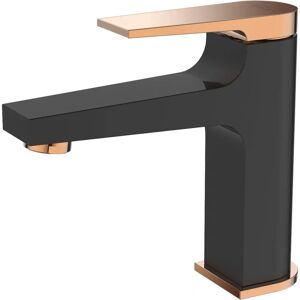 Invena Noir / Or Rose Laiton Robinet Lavabo Salle de Bain - Robinet Lavabo - Publicité Invena Noir / Or Rose Laiton Robinet Lavabo Salle de Bain - Robinet Lavabo - Publicité