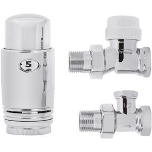 Válvula termostática cromada Invena - Pack 1/2" BSP, 15mm, Recta Válvula termostática cromada Invena - Pack 1/2" BSP, 15mm, Recta