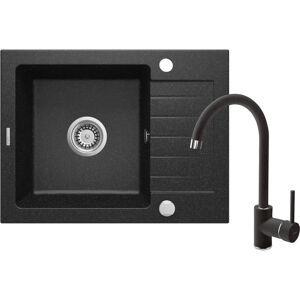 Fregadero de granito Deante Zorba - Con un cuenco y escurridor Fregadero de granito Deante Zorba - Con un cuenco y escurridor