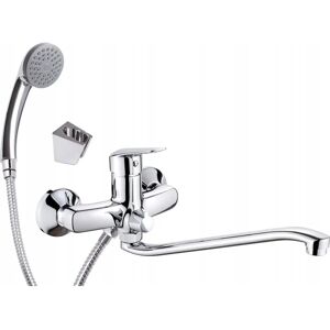 Mezclador de lavabo de pared Deante - Pico extendido y conjunto de ducha Mezclador de lavabo de pared Deante - Pico extendido y conjunto de ducha