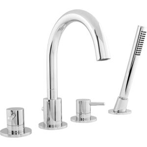 Robinet de salle de bain Omnires Y1232 - Céramique, Chrome, 4 Trou, Bec Pivotant - Publicité Robinet de salle de bain Omnires Y1232 - Céramique, Chrome, 4 Trou, Bec Pivotant - Publicité