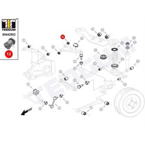 TEDGUM Sospensione - 00442952 - Assale posteriore superiore TEDGUM Sospensione - 00442952 - Assale posteriore superiore