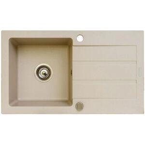 Fregadero Maidsinks Beige 76x44cm con un Cuenco y Área de Escurrido - Fregadero Fregadero Maidsinks Beige 76x44cm con un Cuenco y Área de Escurrido - Fregadero