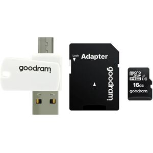Conjunto de memória e USB Goodram 16GB MicroSDHC UHS-I Classe 10 Conjunto de memória e USB Goodram 16GB MicroSDHC UHS-I Classe 10