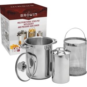Browin Ham Koker - Multifunctionele 4L RVS Pan Browin Ham Koker - Multifunctionele 4L RVS Pan