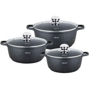 Set de casseroles Kinghoff avec revêtement en marbre - Publicité Set de casseroles Kinghoff avec revêtement en marbre - Publicité