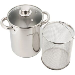 Cocotte en acier inoxydable Kinghoff 4,2L - Compatible induction - Publicité Cocotte en acier inoxydable Kinghoff 4,2L - Compatible induction - Publicité