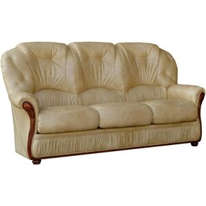 Marque Modèle - Canapé 3 Places Cuir de Buffle Beige - Canapé - Publicité Marque Modèle - Canapé 3 Places Cuir de Buffle Beige - Canapé - Publicité
