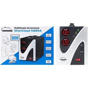 SilverCloud 1500VA Spanningsstabilisator - 900W, Schuko, Zwart SilverCloud 1500VA Spanningsstabilisator - 900W, Schuko, Zwart