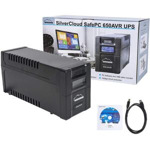 Silver Cloud UPS SafePC 650AVR - Puissance 360W, LCD, Surveillance PC - Publicité Silver Cloud UPS SafePC 650AVR - Puissance 360W, LCD, Surveillance PC - Publicité