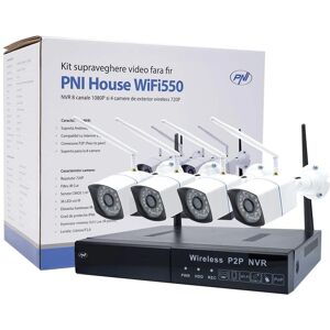 Kit de vidéosurveillance PNI House WiFi550 NVR 8 canaux - Caméras extérieures 720P Kit de vidéosurveillance PNI House WiFi550 NVR 8 canaux - Caméras extérieures 720P